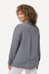 Bluse, Leinen, offener Kragen, Langarm