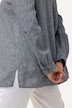Bluse, Leinen, offener Kragen, Langarm