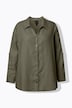 Bluse, Leinen, offener Kragen, Langarm