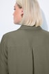 Bluse, Leinen, offener Kragen, Langarm