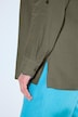 Bluse, Leinen, offener Kragen, Langarm