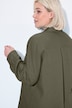 Bluse, Leinen, offener Kragen, Langarm