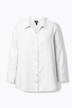 Bluse, Leinen, offener Kragen, Langarm