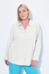 Bluse, Leinen, offener Kragen, Langarm
