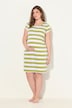 Vestido Bellieva, jersey, manga al codo, fruncido lateral, algodón orgánico, GOTS