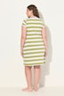 Vestido Bellieva, jersey, manga al codo, fruncido lateral, algodón orgánico, GOTS