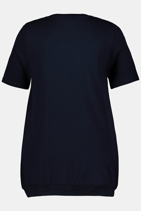 Bellieva, T-shirt, fonction d'allaitement, encolure arrondie froncée, manches courtes