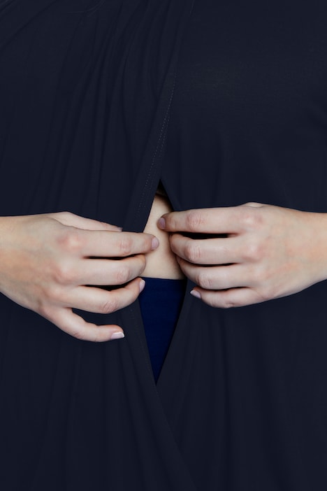 Bellieva, T-shirt, fonction d'allaitement, encolure arrondie froncée, manches courtes