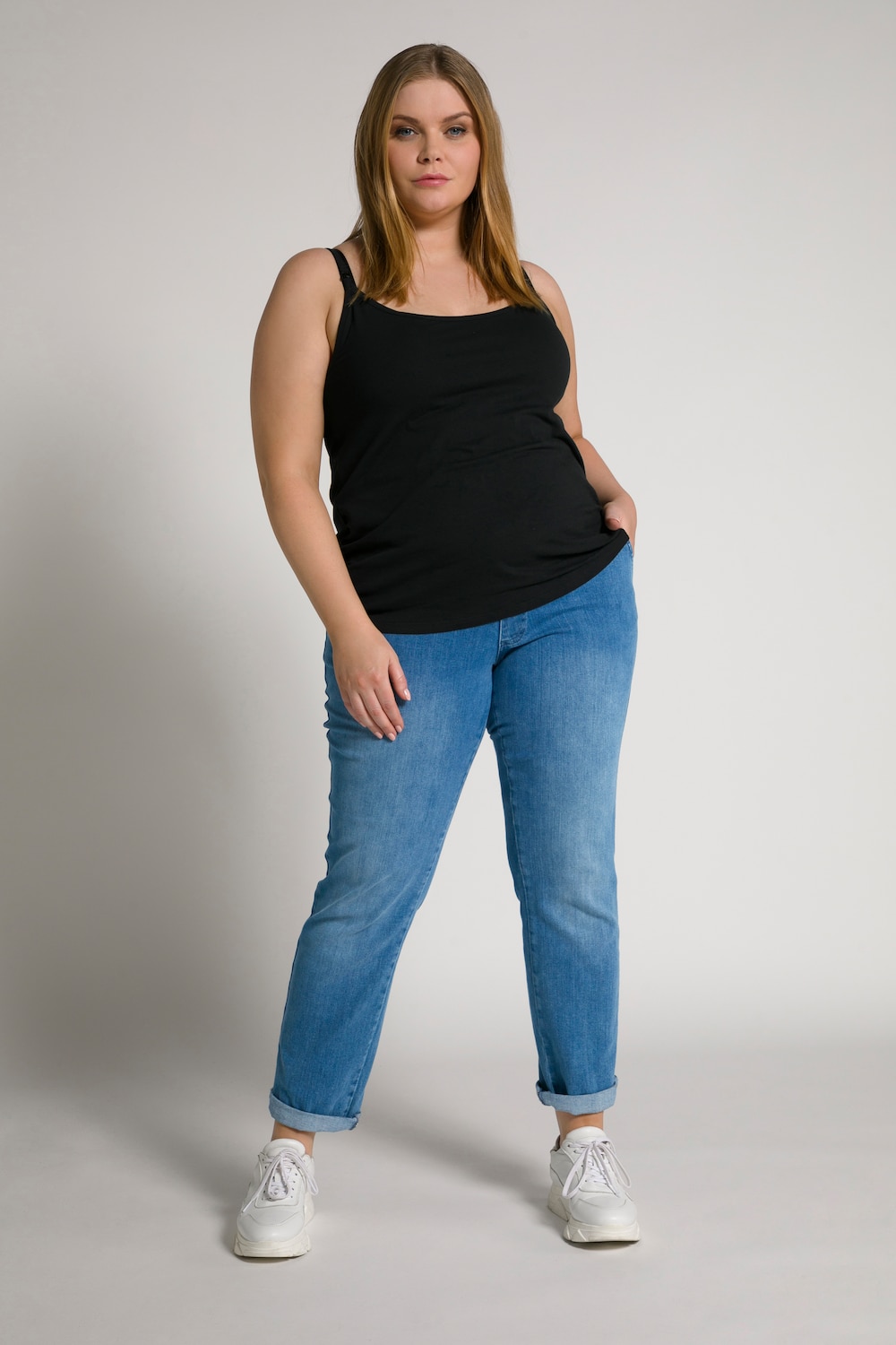 Image of Grote Maten Bellieva jeans Sammy, Dames, blauw, Maat: 54, Katoen, Ulla Popken