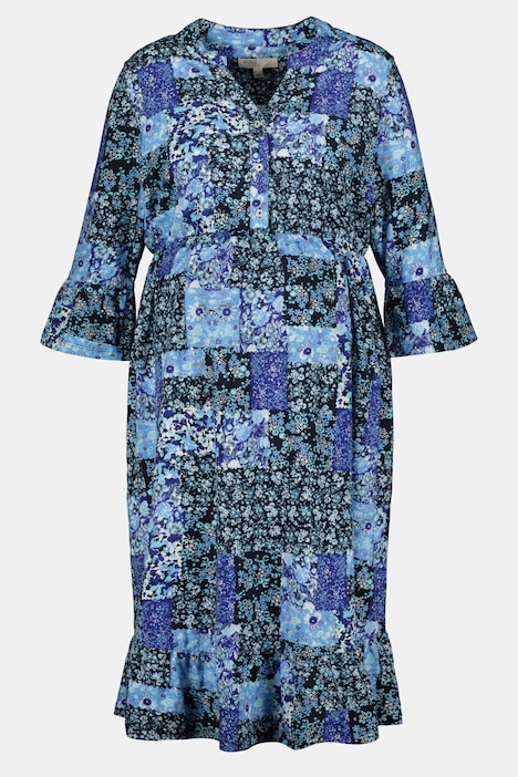 Bellieve Patchwork Print Eco Cotton Knit Dress