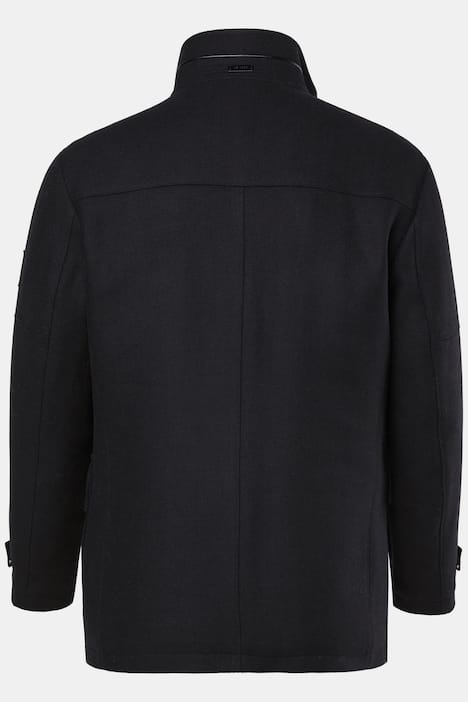 Veste en laine# mélangée déperlante avec empiècement à chevrons et col montant