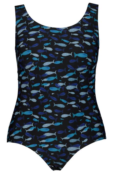 Plavky, vzor ryb, bez měkkých košíčků