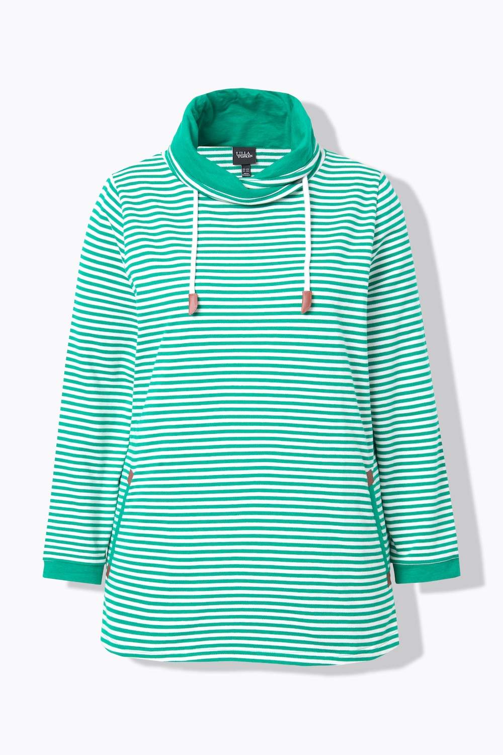 Stora storlekar Sweatshirt, Dam, grön, storlek: 42/44, Bomull/Polyester, Ulla Popken