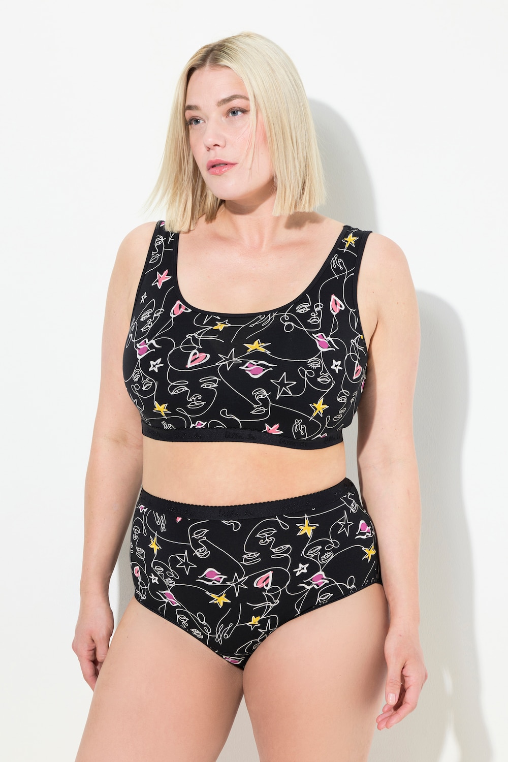 Große Größen Maxislips, Damen, schwarz, Größe: 42/44, Baumwolle, Ulla Popken