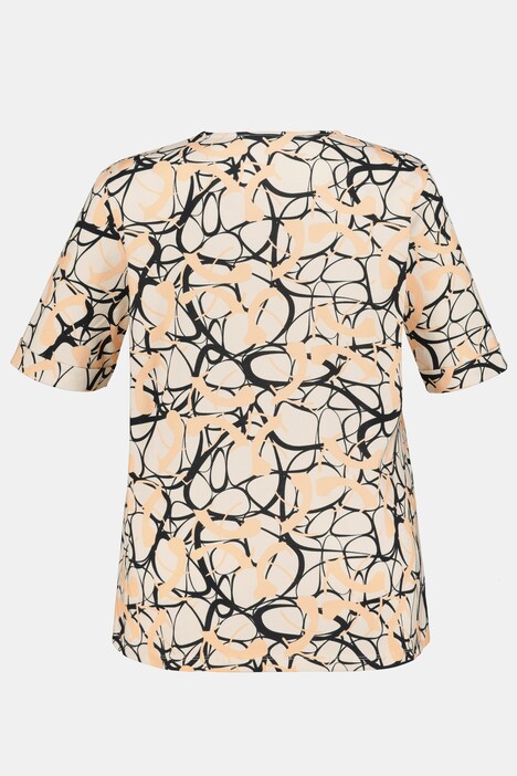 T-Shirt, Grafikmuster, Rundhals, Halbarm, Biobaumwolle