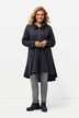 Zip Front Ruffle Hi-Low Hem Tunic Sweatshirt