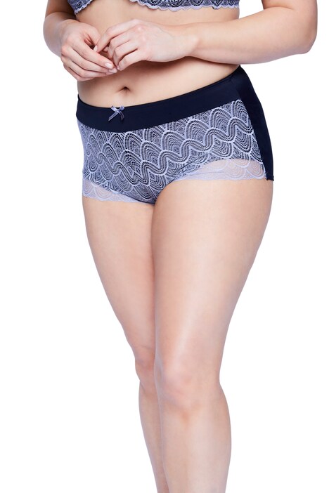 Hipster kalhotky, vpředu krajka, mikrovlákno, streč
