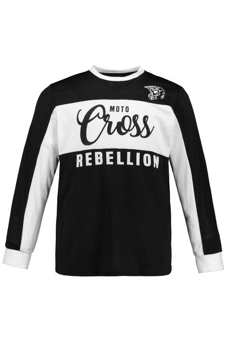 Tričko s dlouhými rukávy, dresový žerzej, žebrované manžety