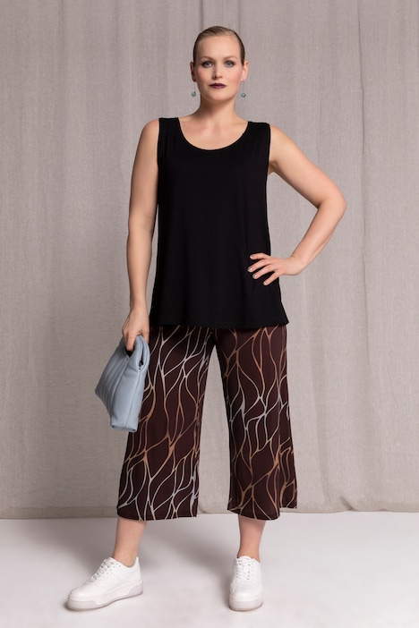Fashion Trousers Culottes Zara Culottes brown-black allover print casual look 