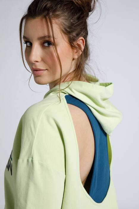 THE TIME IS NOW Cutout Racer Back Sweatshirt