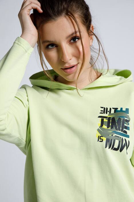 THE TIME IS NOW Cutout Racer Back Sweatshirt