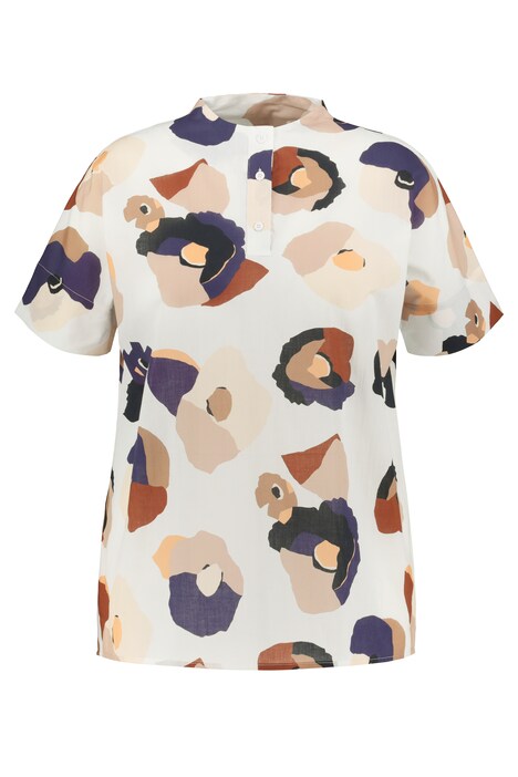 Halenka, leopardí vzor, oversize, krátké rukávy, biobavlna