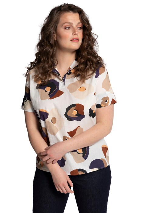 Halenka, leopardí vzor, oversize, krátké rukávy, biobavlna