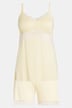 Floral Lace Trim Stretch Knit Shorty Pajama Set
