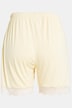 Floral Lace Trim Stretch Knit Shorty Pajama Set