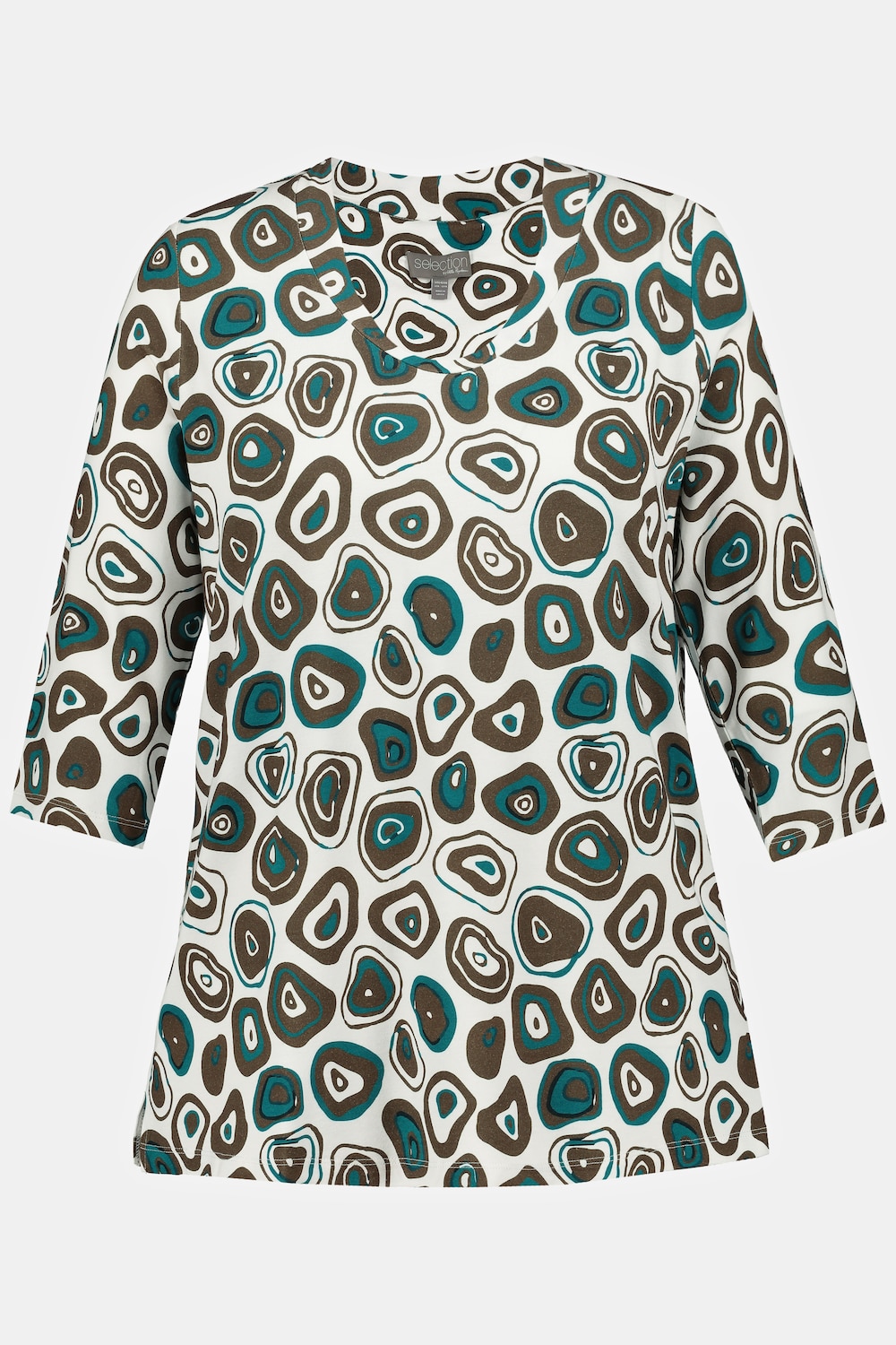 Grote Maten shirt, Dames, turquoise, Maat: 54/56, Viscose, Ulla Popken