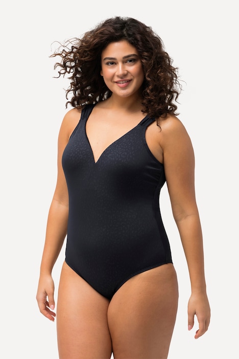 Leopard Jacquard Front Lined Swimsuit