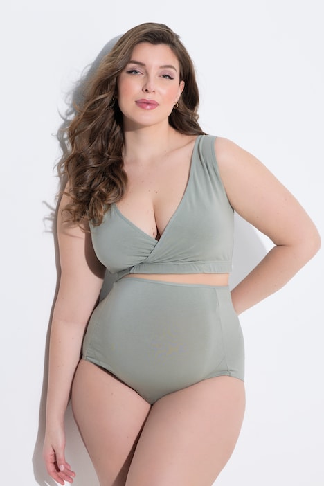 Culotte taille haute Bellieva en coton bio certifié GOTS, avec empiècement sur le ventre