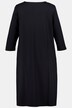 midi-jurk, siernaden, A-lijn, ronde hals, 3/4-mouwen