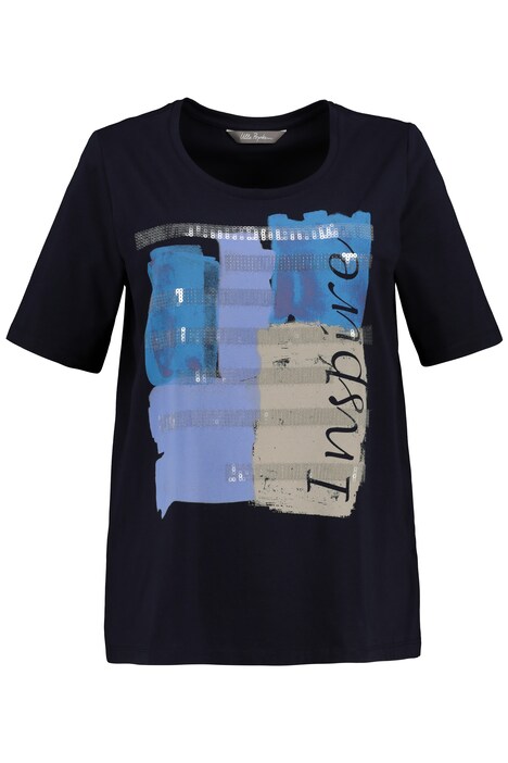 Tričko, abstraktní potisk, Classic, kulatý výstřih, krátké rukávy