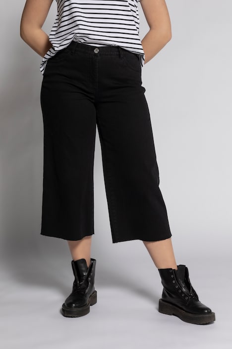 Jeans Culotte, 5-Pocket, High Waist, weit geschnitten