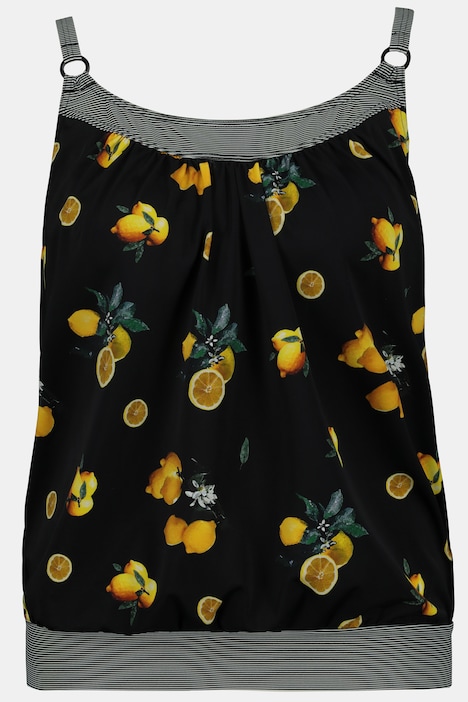 Lemon Stripe Blouson Tankini Top | Bikinis & Tankinis | Swimwear