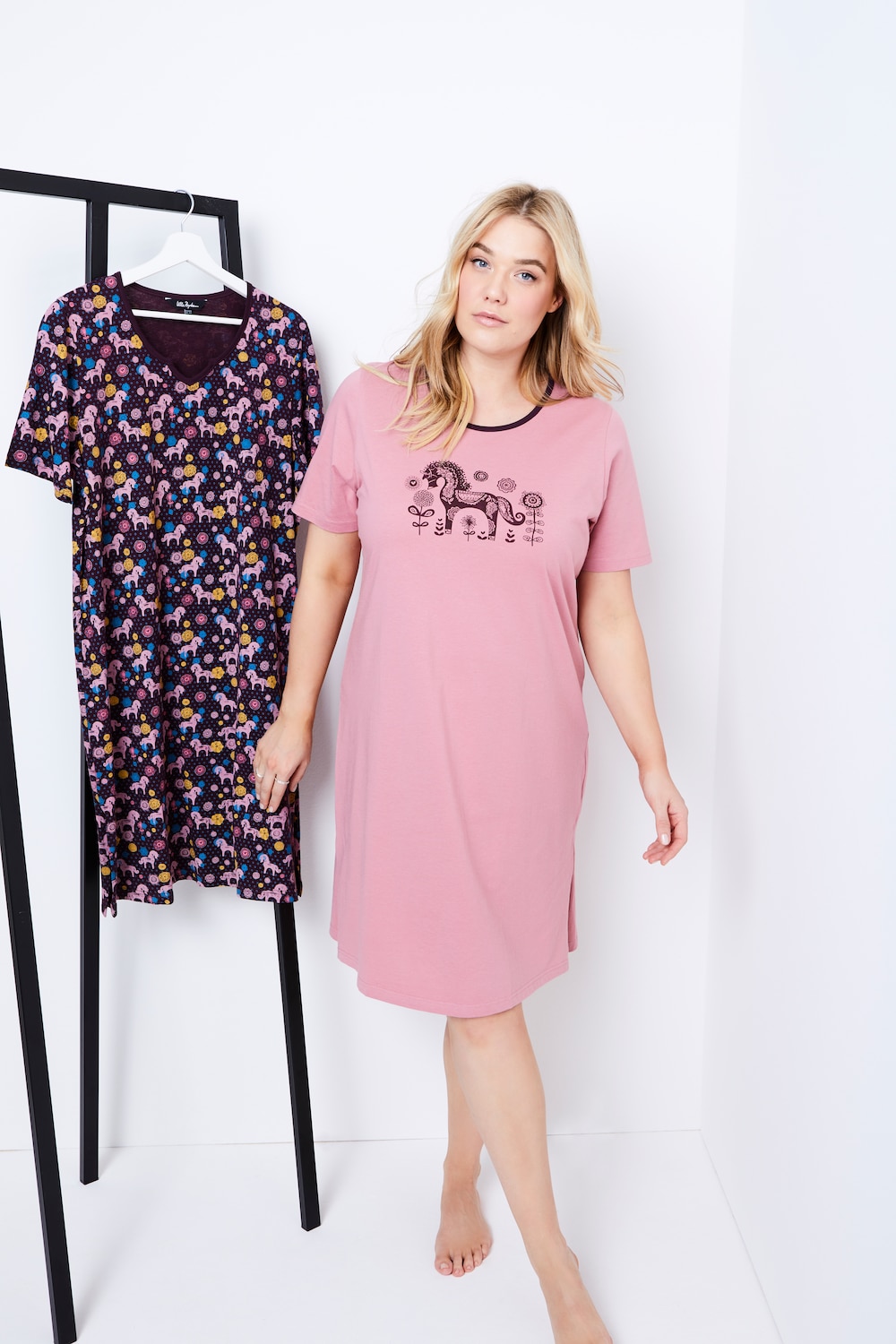 Grote Maten bigshirts, Dames, rood, Maat: 42/44, Katoen, Ulla Popken Grote Maten bigshirts, Dames, rood, Maat: 42/44, Katoen, Ulla Popken