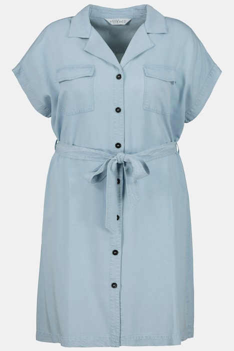 Oversized Full Button Soft Denim Dress | yderligere kjoler | Kjoler