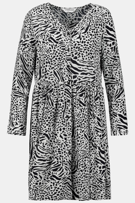 Zebra Animal Print Sommerkleid in Übergröße