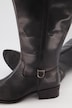 Bottes cuir, tige XL, zip, largeur H