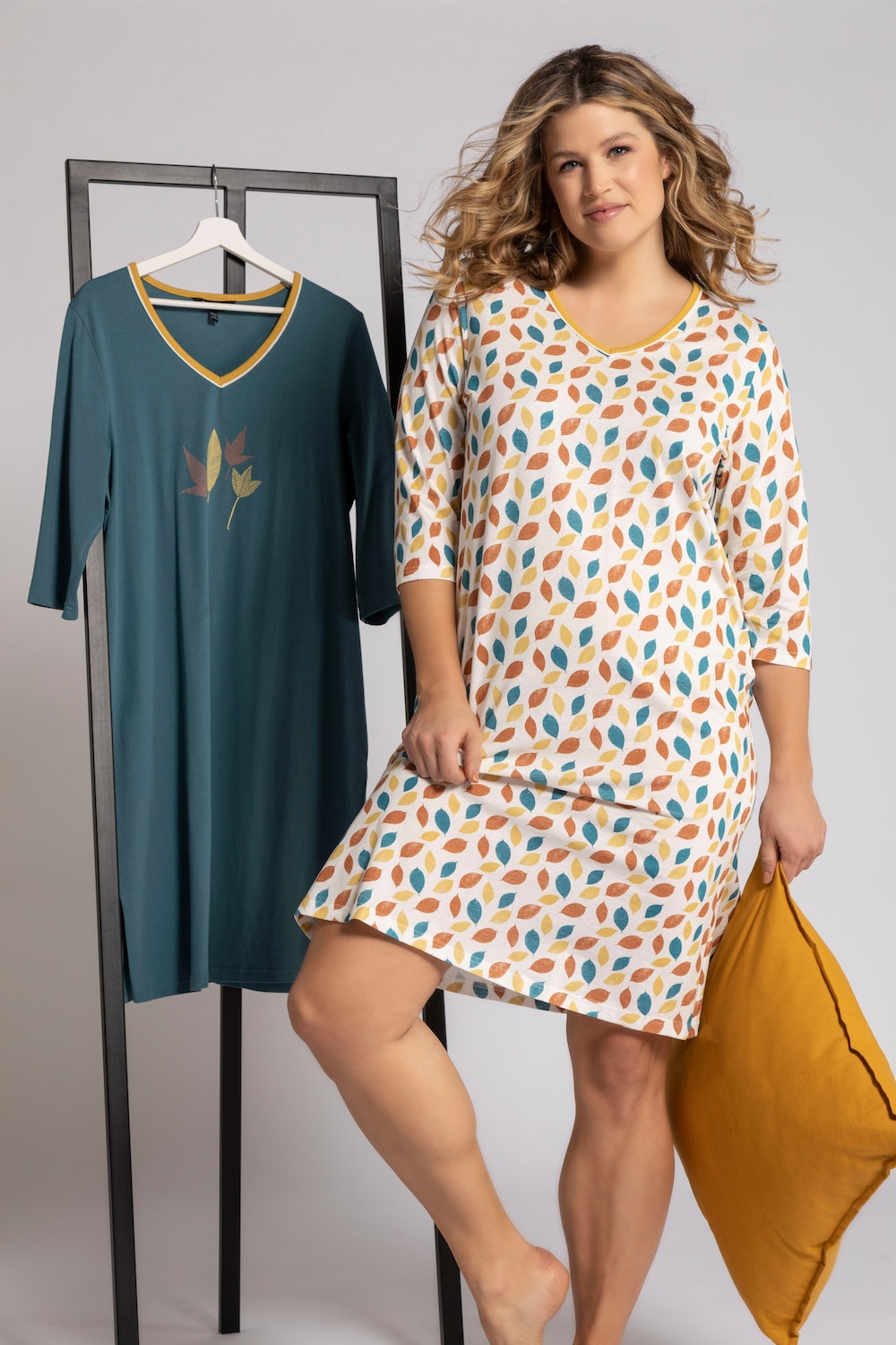Grote Maten bigshirts, Dames, turquoise, Maat: 42/44, Katoen, Ulla Popken Grote Maten bigshirts, Dames, turquoise, Maat: 42/44, Katoen, Ulla Popken