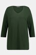 Sweatshirt, Struktur, Classic, Herzausschnitt, 3/4-Arm