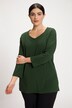Sweatshirt, Struktur, Classic, Herzausschnitt, 3/4-Arm