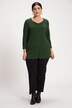 Sweatshirt, Struktur, Classic, Herzausschnitt, 3/4-Arm