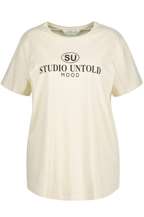 Tričko, extra dlouhé, kulatý výstřih, krátké rukávy, nápis