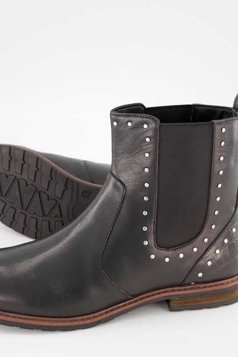 Chelsea-Boots, Ziernieten, Elastikeinsatz, Weite H