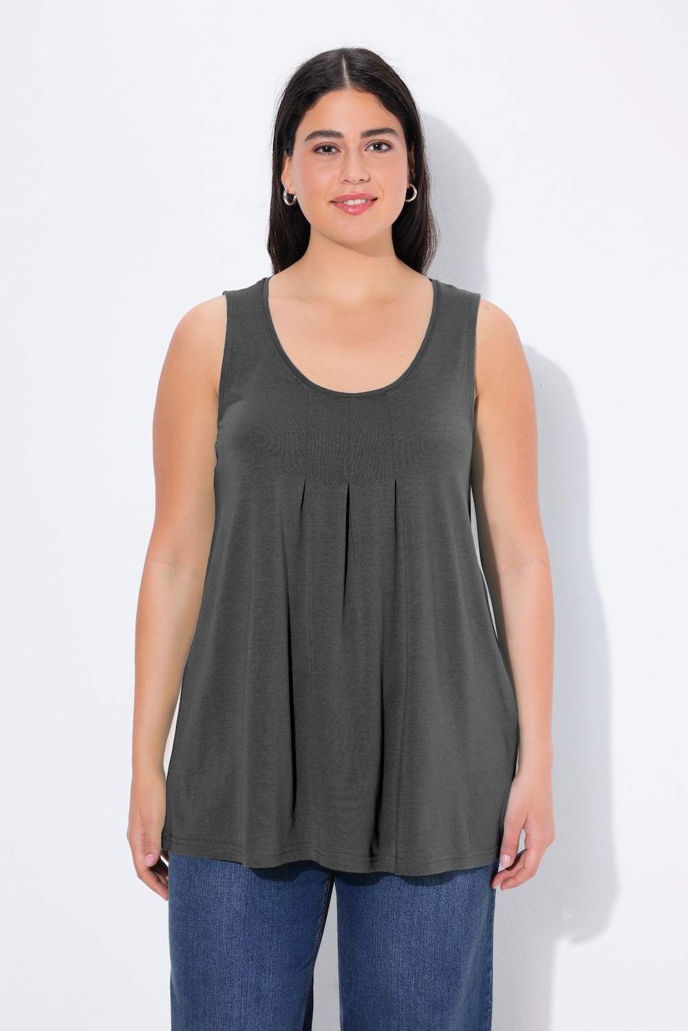 Große Größen Top, Damen, grau, Größe: 54/56, Baumwolle/Synthetische Fasern, Ulla Popken