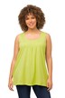 Top, ozdobné sklady, A střih, kulatý výstřih, bez rukávů, modal