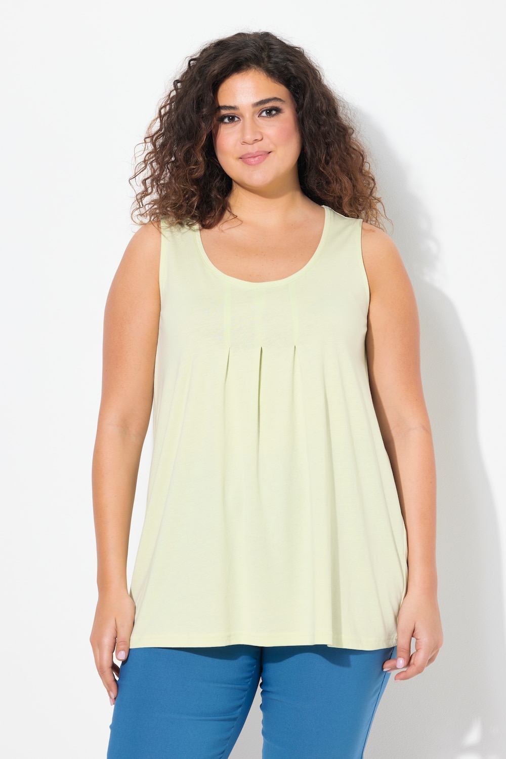 Große Größen Top, Damen, beige, Größe: 50/52, Baumwolle/Synthetische Fasern, Ulla Popken