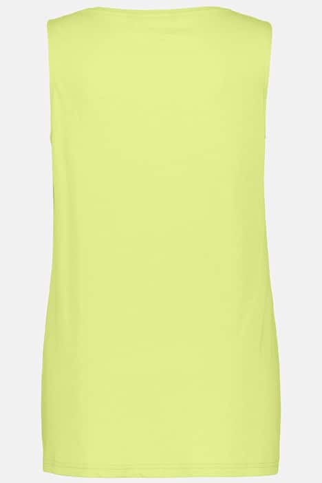 Top, Zierfalten, A-Linie, Rundhals, ärmellos, Modal